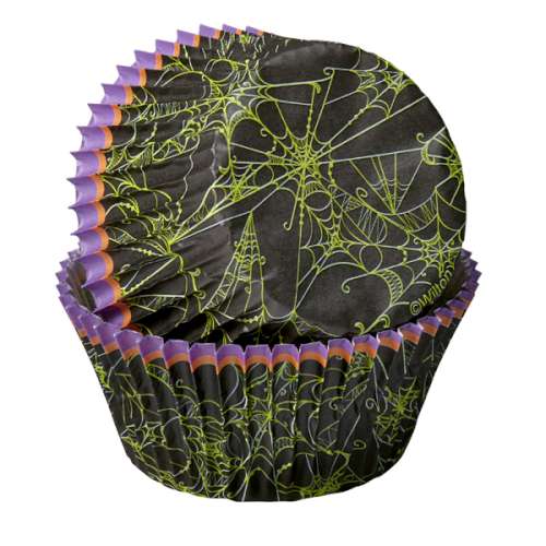 Spider Web Cupcake Papers - Click Image to Close